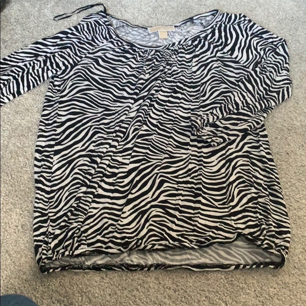 Michael Kors zebra 3/4 length shirt